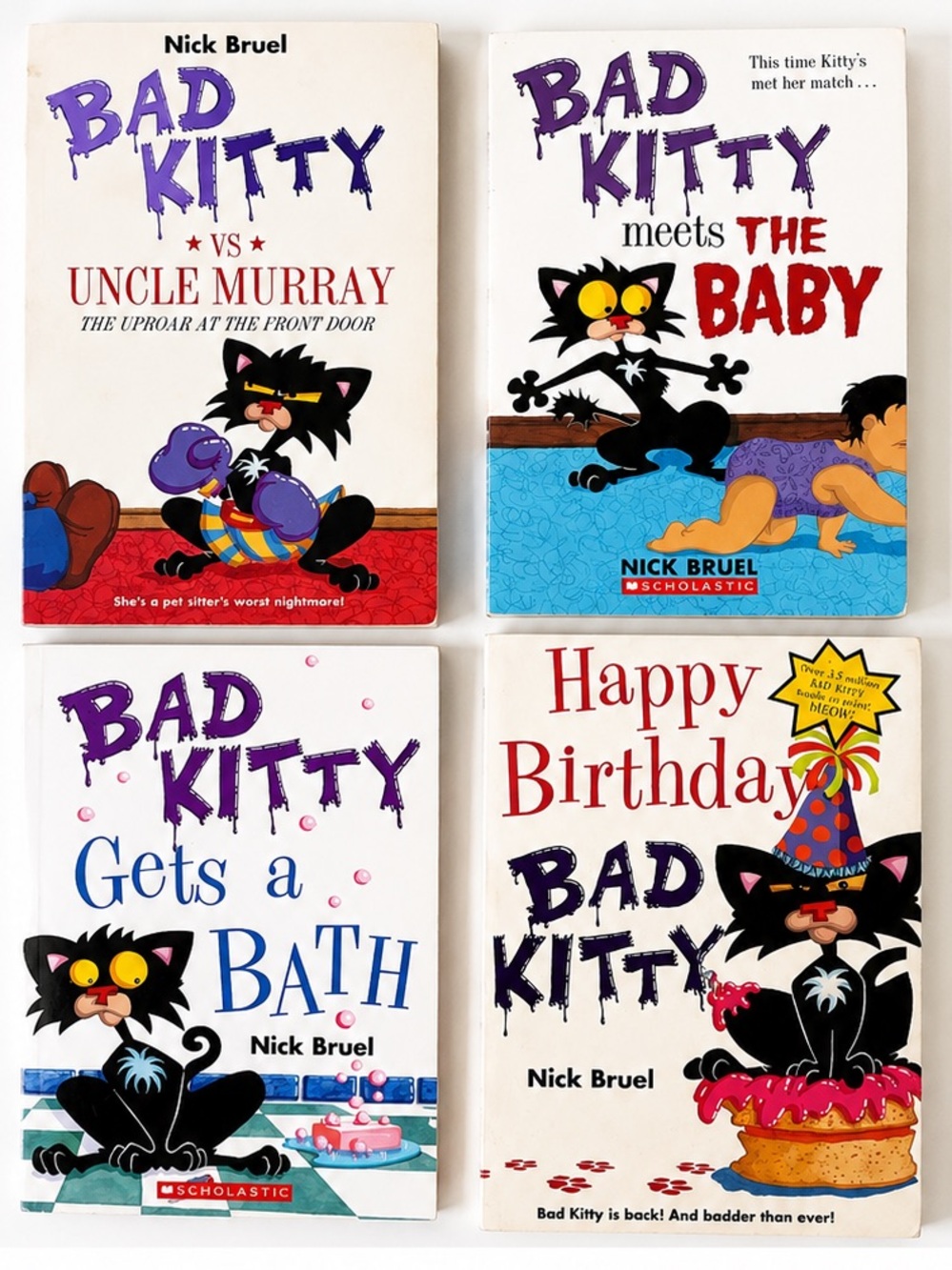 📚 Bad Kitty Book Bundle — 4 Books by Nick Bruel